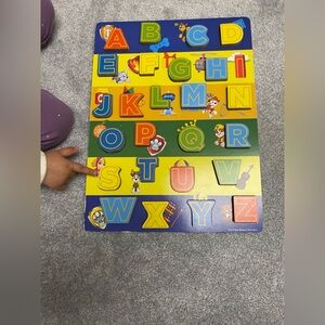 Paw Patrol Alphabet Puzzle with Colorful Letters